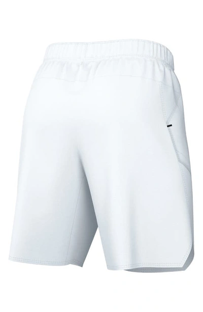 Shop Nike Court Dri-fit Advantage Tennis Shorts In White/ Black