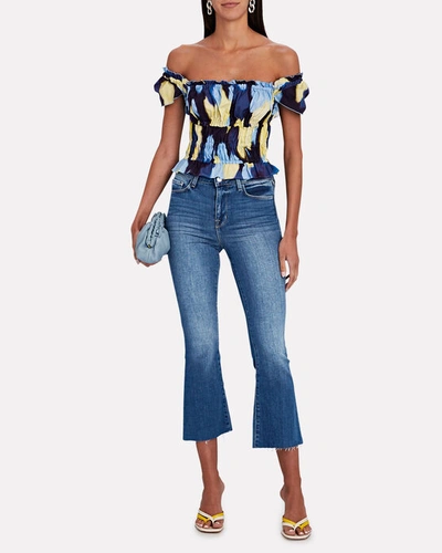 Shop L Agence Kendra High Rise Crop Flare Jeans In Toledo