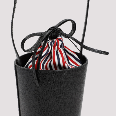 Shop Thom Browne Mini Bucket Bag In Black