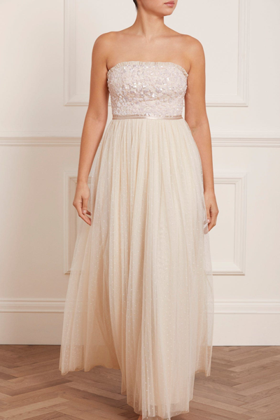 Needle u0026 Thread Tempest Strapless Corset Bodice Gown In Champagne | ModeSens