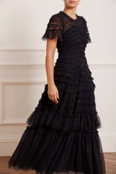 Needle & Thread Elia Dress In Black