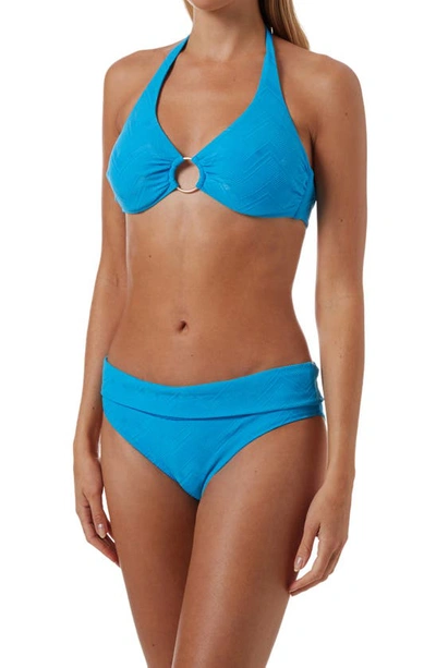 Shop Melissa Odabash Brussels Underwire Bikini Top In Zigzag Azure