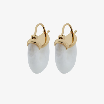 Shop Anni Lu White Petit Swell Hoop Earrings