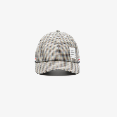 Shop Thom Browne Neutral 6-panel Houndstooth Baseball Cap In Neutrals