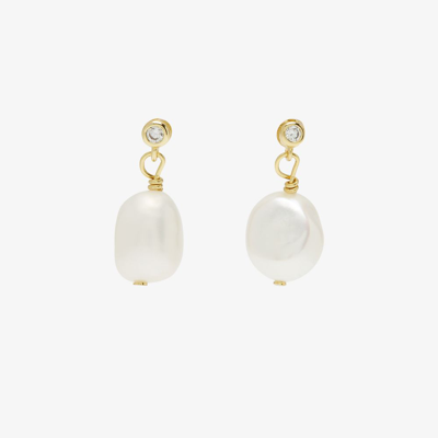 Shop Anni Lu Gold-tone Drop Pearl Earrings