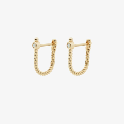 Shop Anni Lu Gold-plated Rope Hoop Earrings