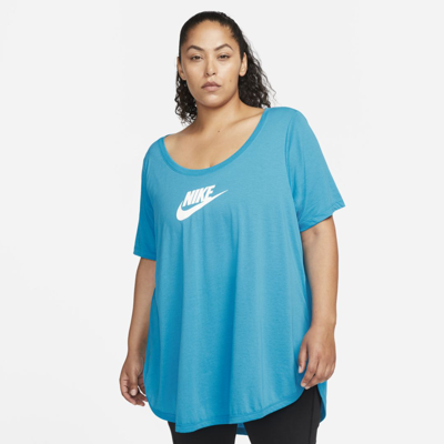 Shop Nike Women's  Sportswear Essential Tunic (plus Size) In Blue