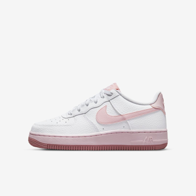 Shop Nike Air Force 1 Big Kids' Shoes In White,elemental Pink,medium Soft Pink,pink Foam