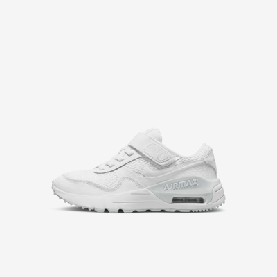 Shop Nike Air Max Systm Little Kids' Shoes In White,pure Platinum,white