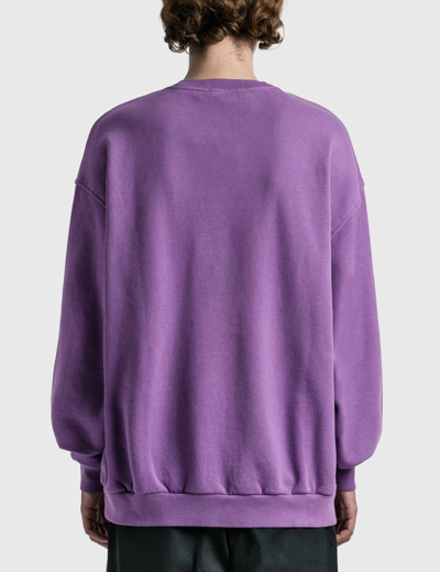 Shop Acne Studios Crewneck Bubble Logo Sweater In Purple