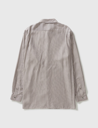 Shop Acne Studios Striped Shirt In Grey