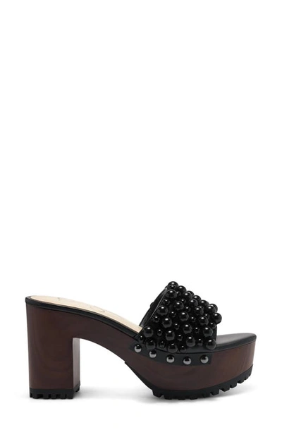 Shop Jessica Simpson Telina Platform Slide Sandal In Black