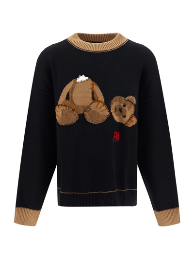 Shop Palm Angels Bear Sweater In Black