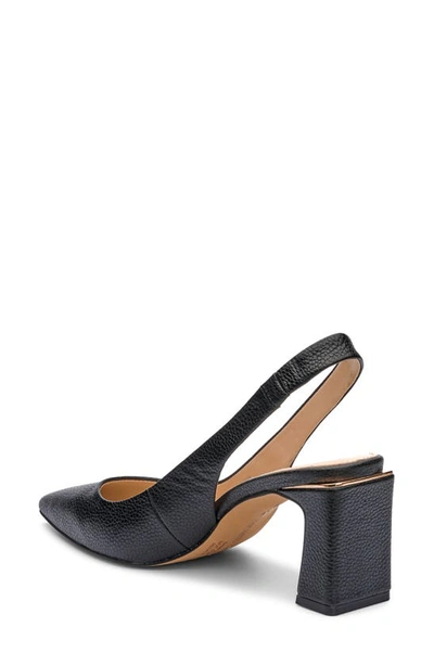 Vince Camuto Hamden Womens Leather Pointed Toe Slingback Heels In Black