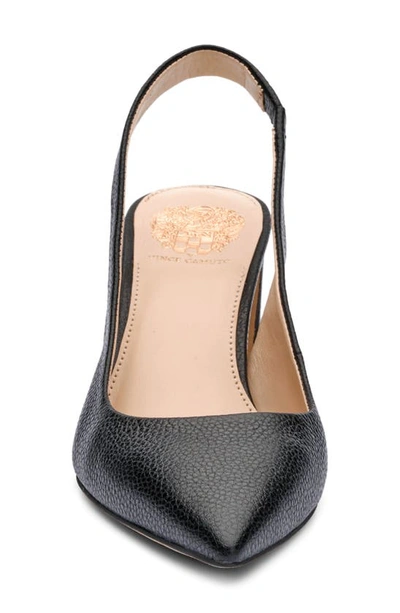 Vince Camuto Hamden Womens Leather Pointed Toe Slingback Heels In Black