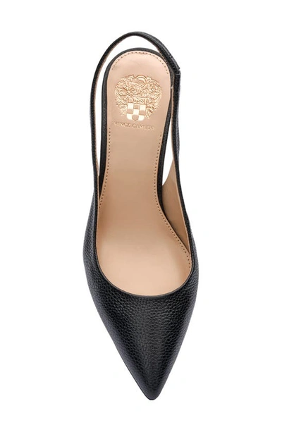 Vince Camuto Hamden Womens Leather Pointed Toe Slingback Heels In Black