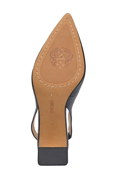 Vince Camuto Hamden Womens Leather Pointed Toe Slingback Heels In Black
