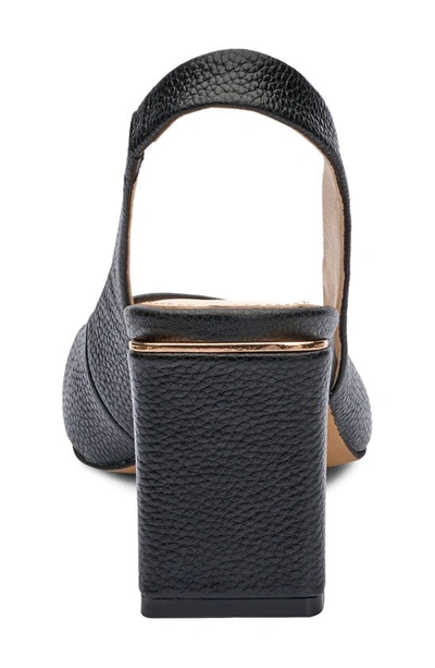 Vince Camuto Hamden Womens Leather Pointed Toe Slingback Heels In Black