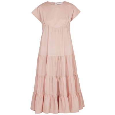 Shop Merlette Alen Pink Tiered Cotton Dress