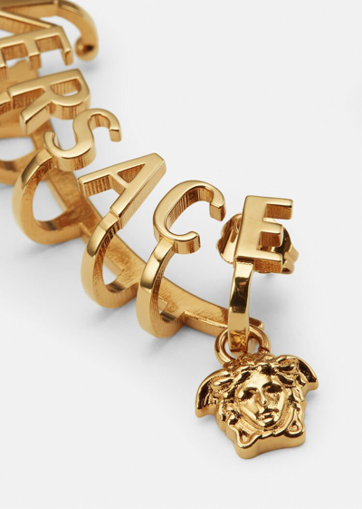 Shop Versace Medusa Logo Ear Cuff In Gold