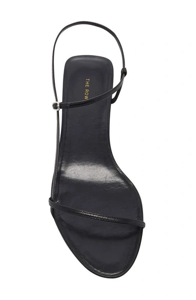 The Row Bare Mid-heel Leather Slingback Sandals In Black