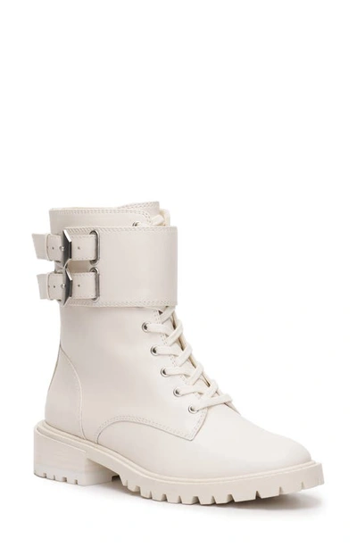 Shop Vince Camuto Fawdry Combat Boot In Coconut Crea