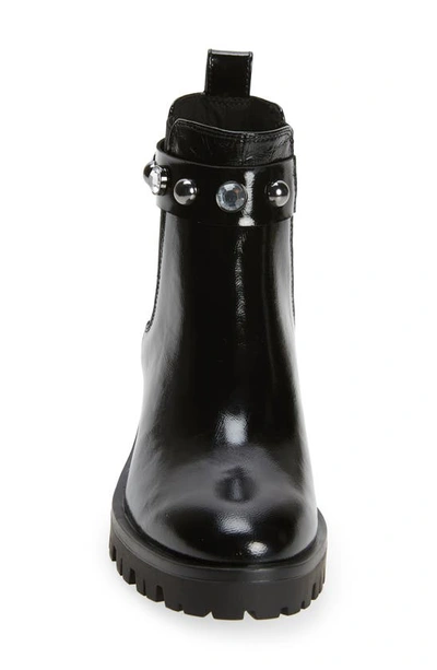 Karl Lagerfeld Porshay Lug Sole Bootie In Black/ Black