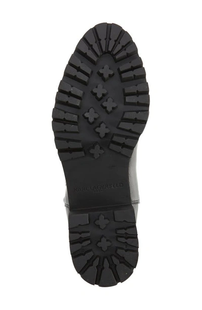 Karl Lagerfeld Porshay Lug Sole Bootie In Black/ Black