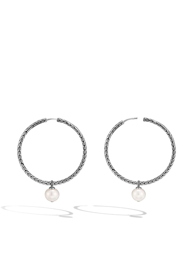 Shop John Hardy Sterling Silver Transformable Freshwater Pearl Hoop Earrings