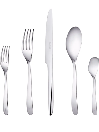 Shop Christofle L'ame De  Five-piece Stainless Steel Place Settings In Silver