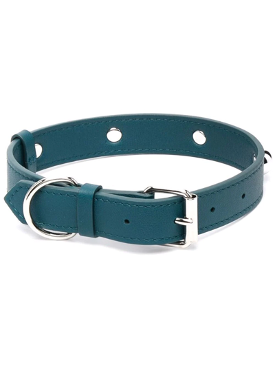 Shop Christofle Royal Jack Calf Leather Size 2 Collar In Blue