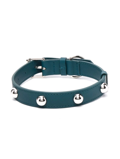 Shop Christofle Royal Jack Calf Leather Size 2 Collar In Blue
