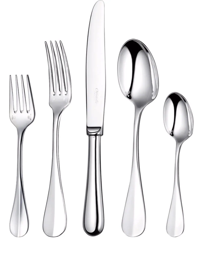 Shop Christofle Fidelio Five-piece Individual Silver-plated Place Settings