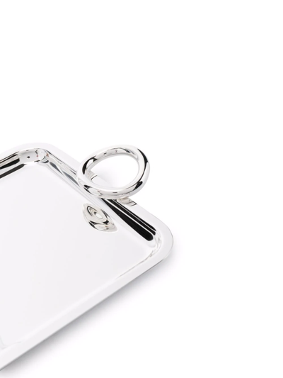 Christofle Vertigo Two-handle Silver-plated Tray 20cm X16cm In Silver