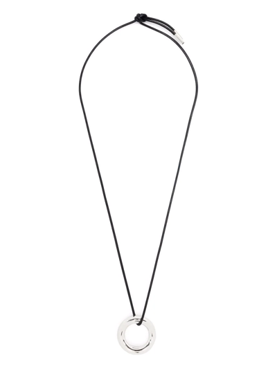 Shop Christofle Idole De  Sterling Silver Pendant Cord Necklace
