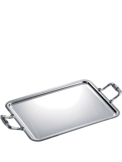 Christofle Malmaison 43x31cm Silver-plated Rectangular Tray In Silver