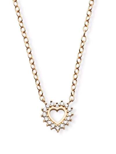 Shop Nouvel Heritage 18kt Yellow Gold Medium Love Diamond Pendant Necklace