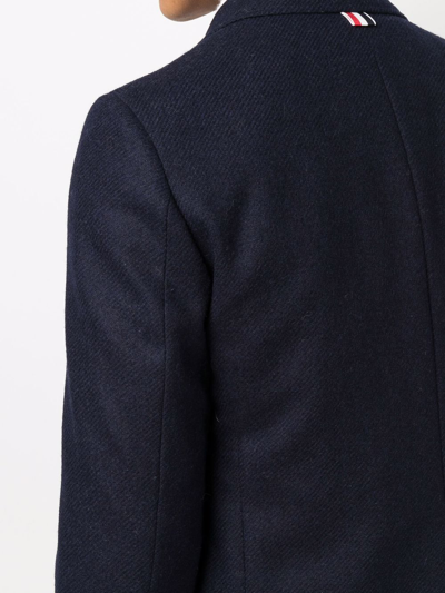 Shop Thom Browne Single-breasted Wool Blazer In Blau