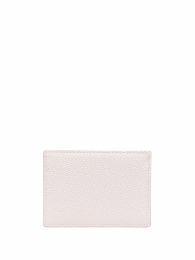 Shop Thom Browne Rwb-stripe Leather Cardholder In Rosa