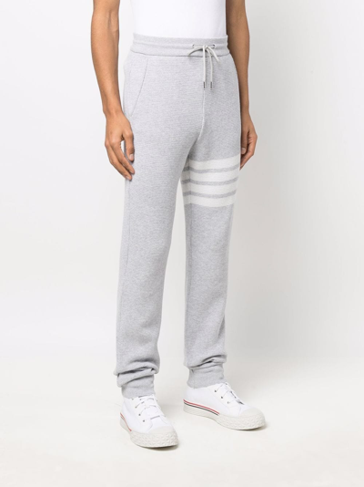 Shop Thom Browne 4-bar Knitted Track Pants In Grau