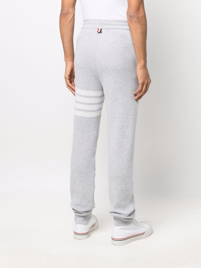 Shop Thom Browne 4-bar Knitted Track Pants In Grau