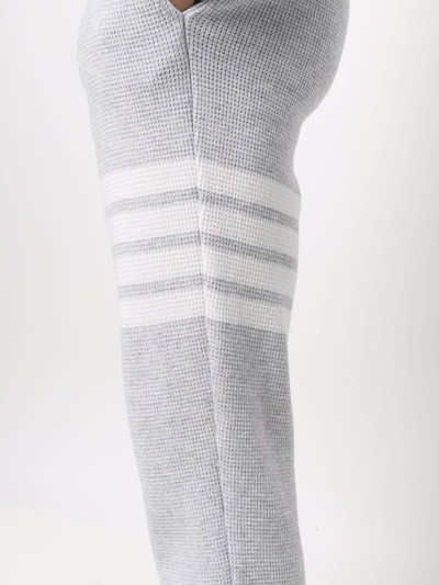 Shop Thom Browne 4-bar Knitted Track Pants In Grau