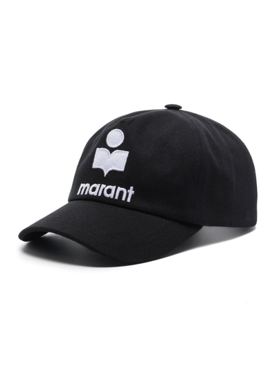 Shop Isabel Marant Tyron Logo-embroidered Baseball Cap In Black
