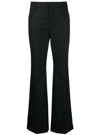 Shop Ami Alexandre Mattiussi Mid-rise Flared Trousers In Black