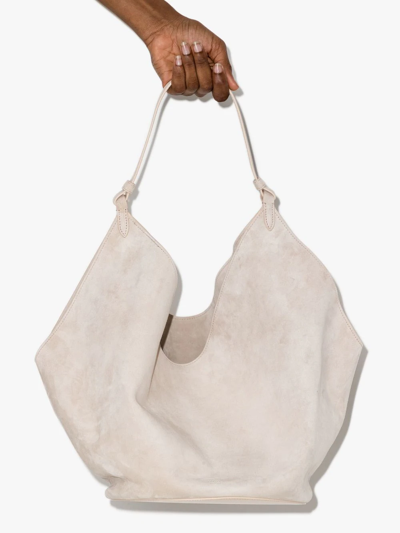Shop Khaite Medium Lotus Tote Bag In Nude