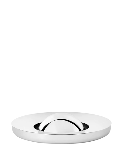 Shop Christofle Large Stainless Steel Ashtray In Silver