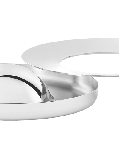 Shop Christofle Large Stainless Steel Ashtray In Silver