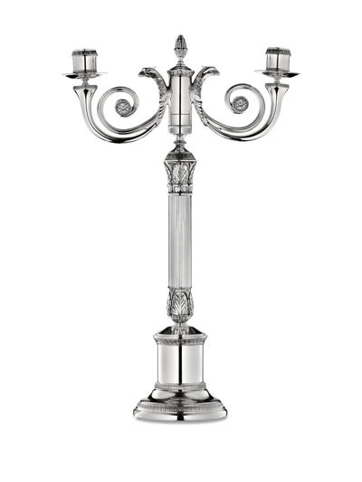 Christofle Malmaison Silver-plated Candelabra In Silver