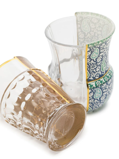 Seletti Multicoloured Hybrid Rodinia Glasses Set In Neutrals