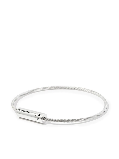 Le Gramme 7g Polished Sterling Silver Cable Bracelet In Silver